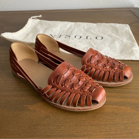 Nisolo Shoes - Nisolo Brown Leather Huarache Sandals